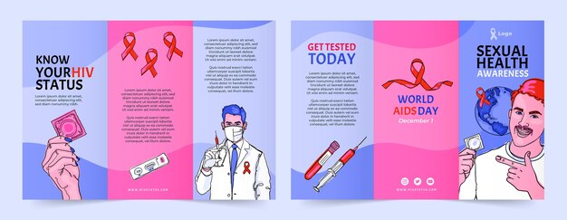 World aids day remembrance brochure template