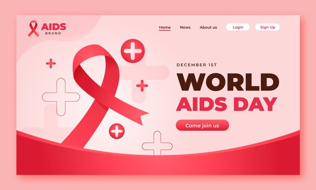 세계 에이즈의 날 기념 방문 페이지 템플릿