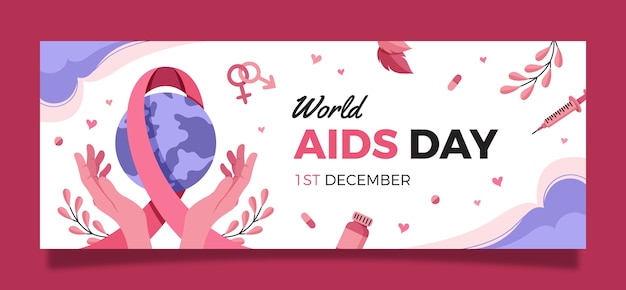 World aids day remembrance social media cover template