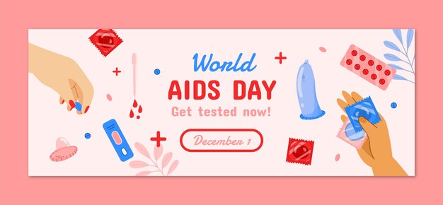 World aids day remembrance social media cover template