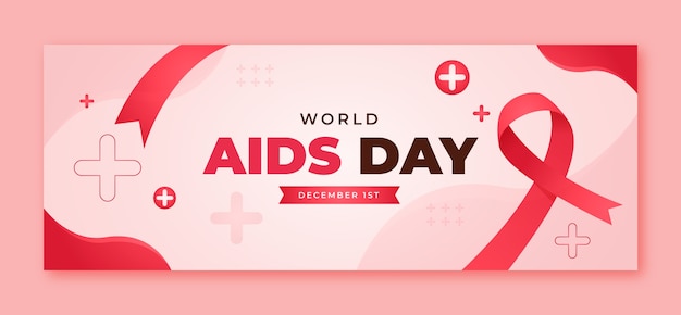 Free vector world aids day remembrance social media cover template