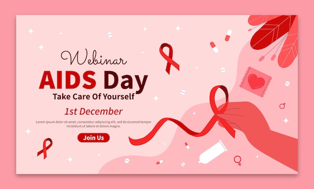 World aids day remembrance webinar template