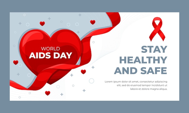 World aids day social media promo template