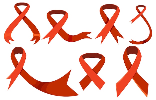 빨간 리본이 달린 세계 에이즈의 날 상징
