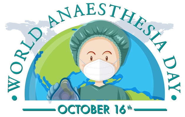 Free vector world anaesthesia day banner design