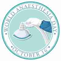 Free vector world anaesthesia day banner design