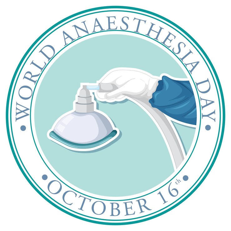Free Vector world anaesthesia day banner design
