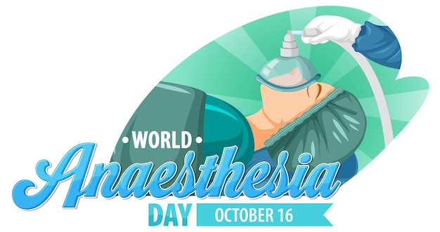 World anaesthesia day logo design