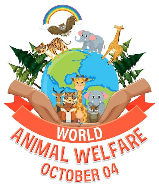 Free vector world animal welfare day poster