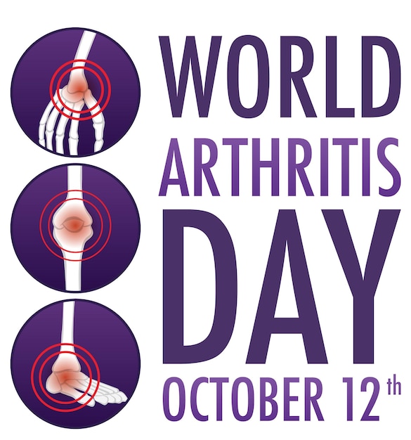 Free vector world arthritis day poster design