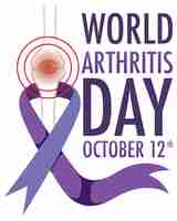 Free vector world arthritis day poster design
