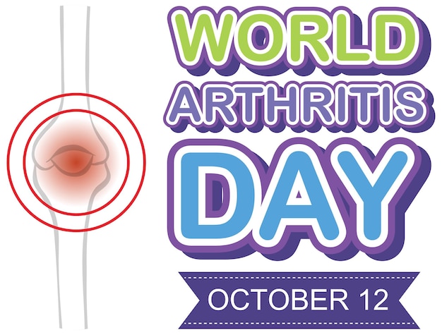 Free vector world arthritis day poster design