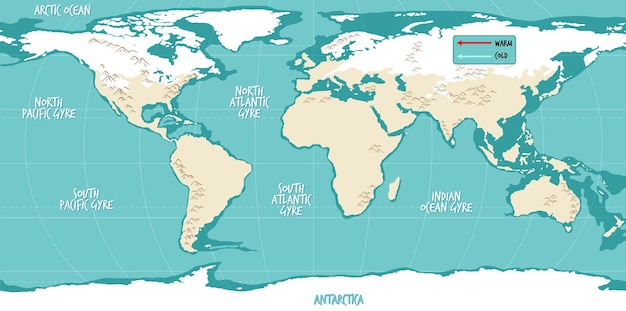 World atlas in blue color