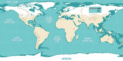 無料ベクター 青い色の世界地図