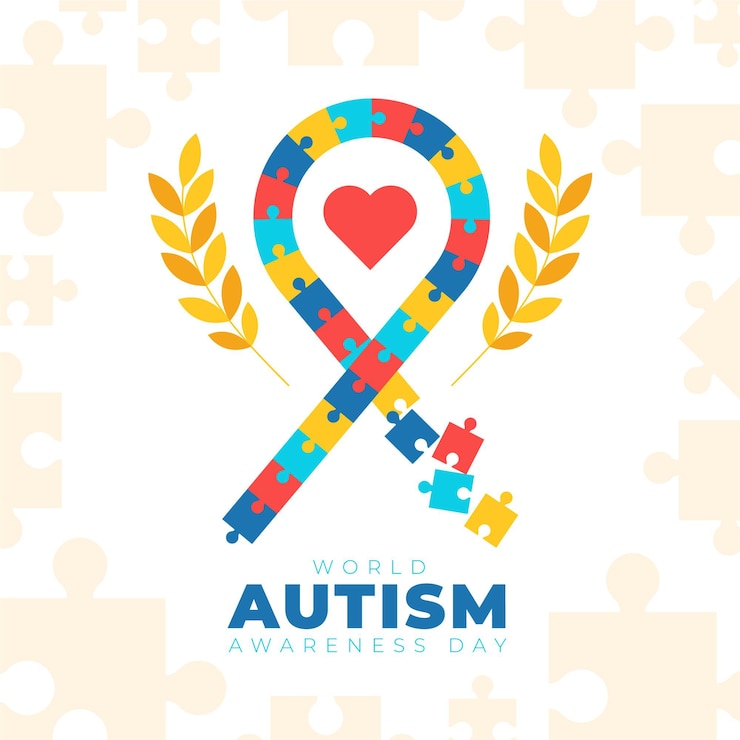 Free Vector world autism awareness day illustration