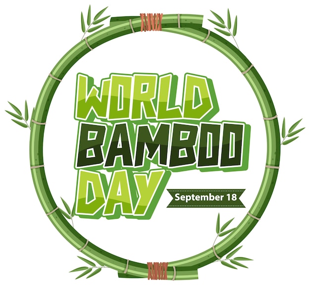 World bamboo day logo banner