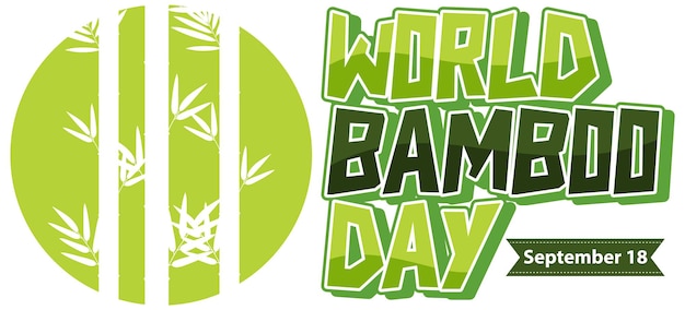 Vettore gratuito banner logo giornata mondiale del bambù