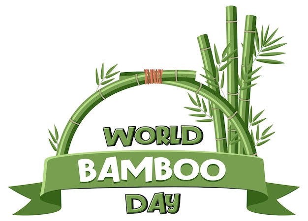 Free vector world bamboo day september 18 banner design