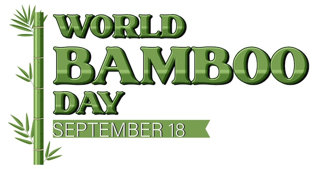 세계 대나무의 날 9월 18일 배너 디자인