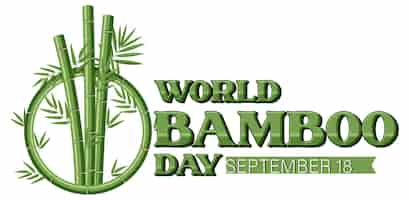 Free vector world bamboo day september 18 banner design