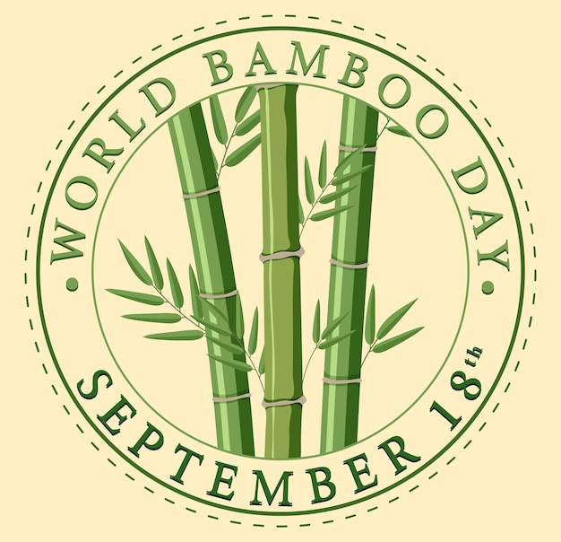 Free vector world bamboo day september 18