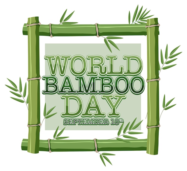 Free vector world bamboo day september 18