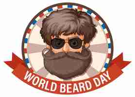 Free vector world beard day banner design