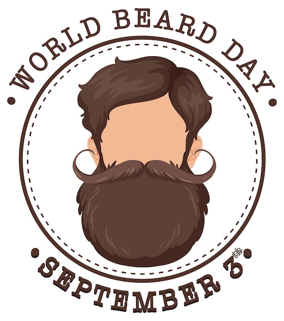 Free vector world beard day september 3