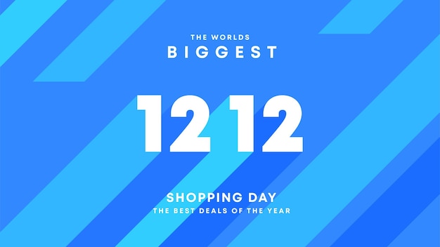 World biggest shopping festival big sale 1212 abstract modern banner design vector edited