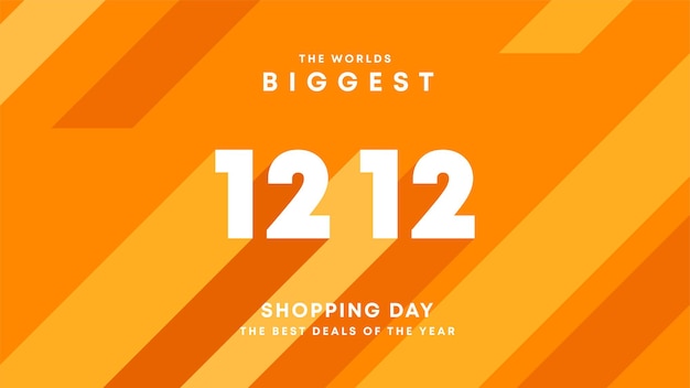 World biggest shopping festival big sale 1212 abstract modern banner design vector edited