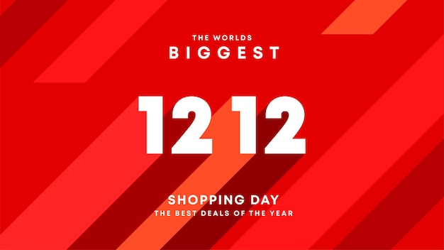 World biggest shopping festival big sale 1212 abstract modern banner design vector edited