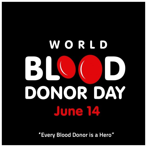 Mondiale blood donor day 14 giugno typogrpahy