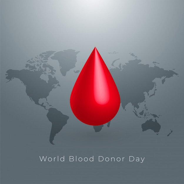 Free vector world blood donor day concept background design