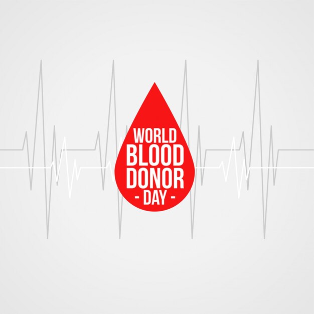 World blood donor day concept background design