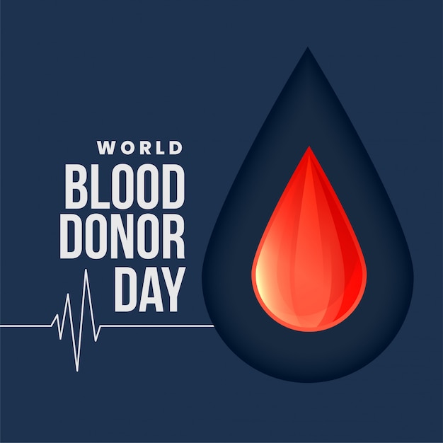 Free vector world blood donor day concept background