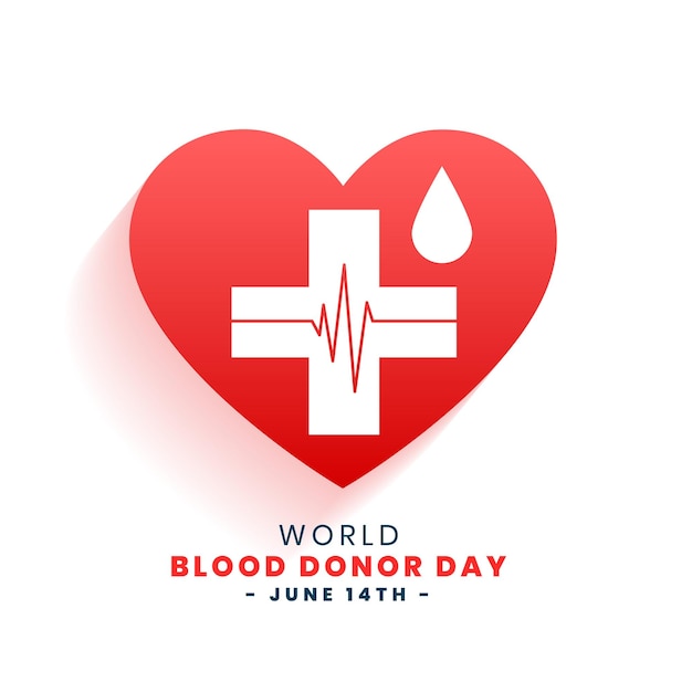 World blood donor day concept poster design