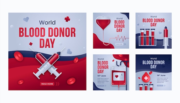 세계 헌혈자의 날 그라데이션 ig post