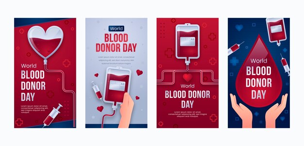 World blood donor day gradient ig stories