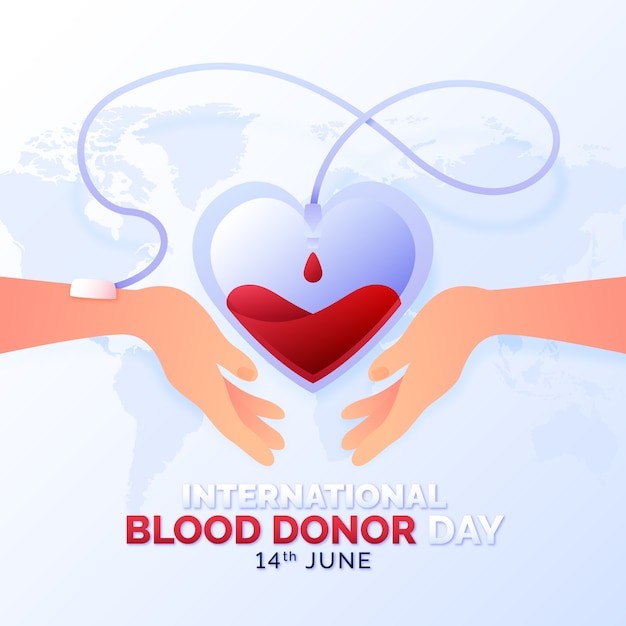 Free vector world blood donor day illustrated