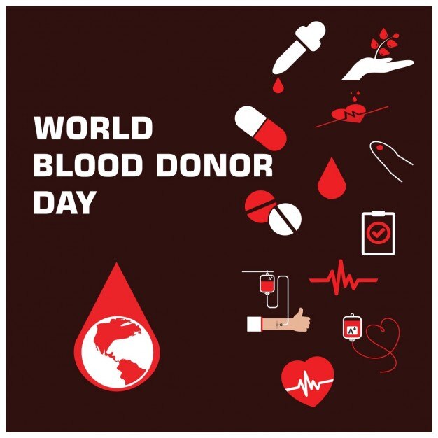 Vettore gratuito elementi di design donor day infografica mondiale del sangue