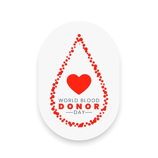 Free vector world blood donor day poster design