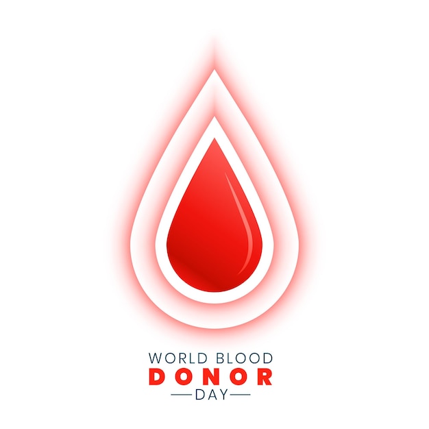 Vettore gratuito design del poster della giornata mondiale del donatore di sangue