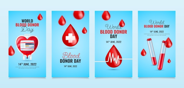 World blood donor day realistic ig stories