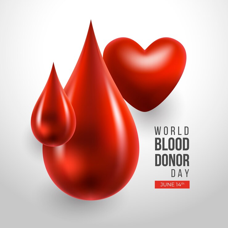 Free Vector world blood donor day realistic illustration