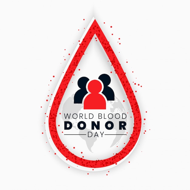 Free vector world blood donor day