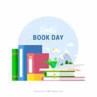 Free vector world book day background in flat design