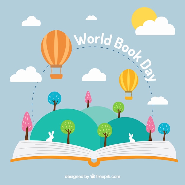 Free vector world book day background