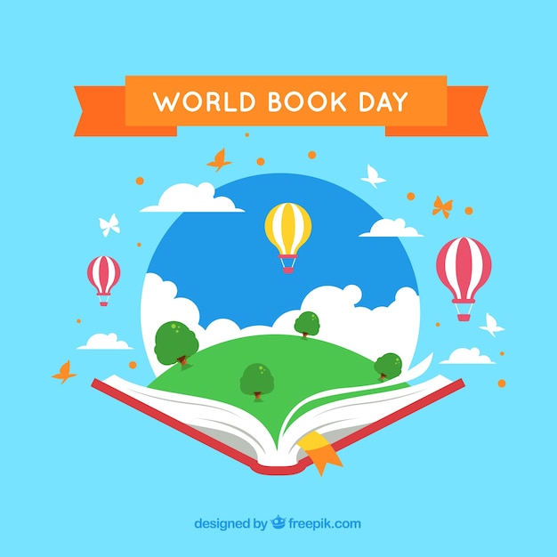 Free vector world book day background