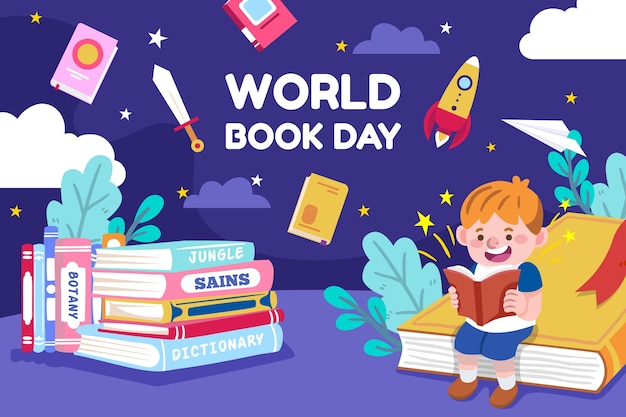 Free vector world book day background