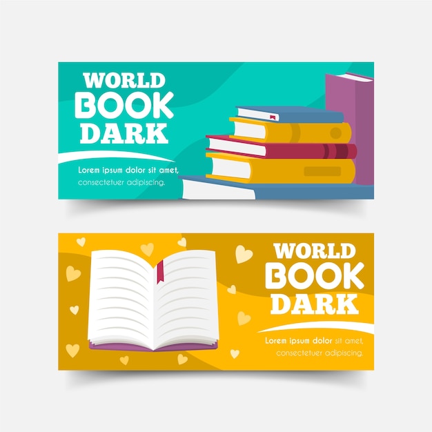 World book day banners set